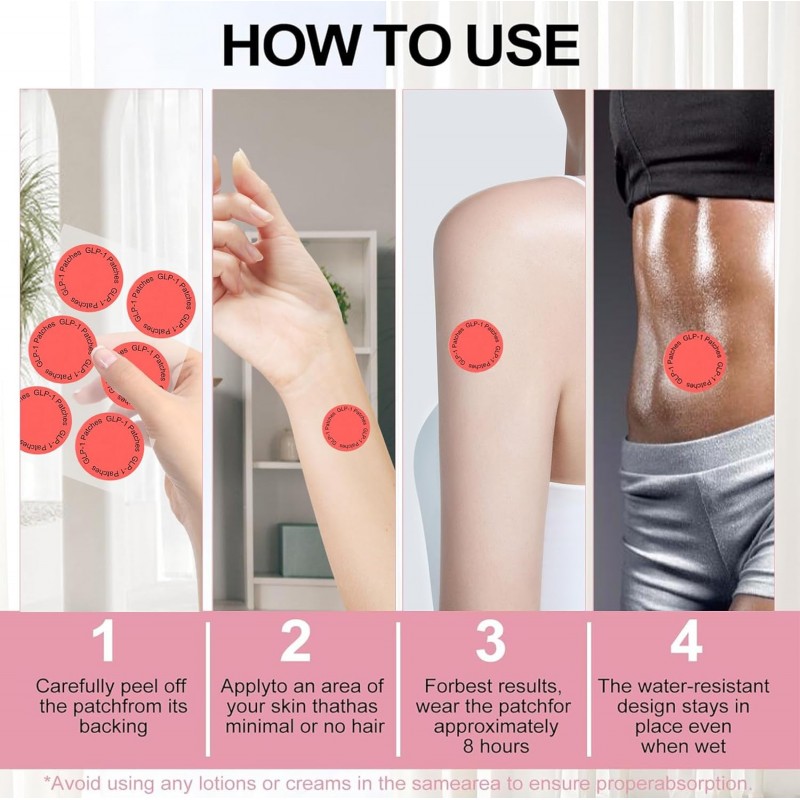 GLP-1 Patch - Suitable for Men and Women's Body Care Patches - 30 Pcs 